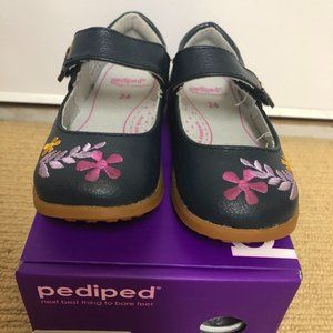 Pediped Tabitha Navy Toddler Girl Shoes, US Size 7.5-8